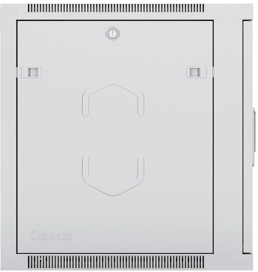 Шкаф коммутационный Cabeus (SH-05F-12U60/45-R) настенный 12U 600x450мм пер.дв.стекл 50кг серый 390мм 25кг 220град. 635мм IP20 сталь