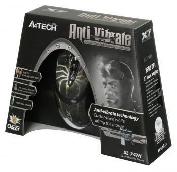 Мышь A4Tech Oscar Editor XL-747H коричневый/рисунок лазерная 3600dpi USB 6but (XL-747H (BROWN SPIDER))