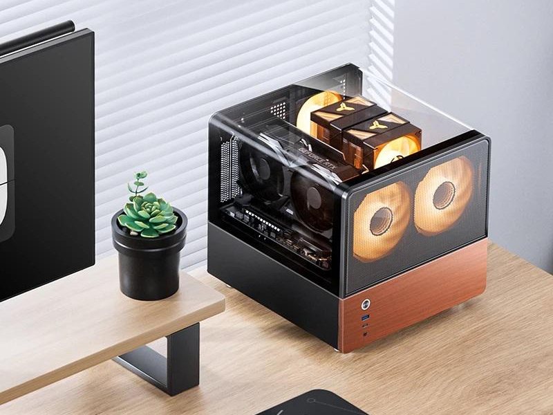 Корпус без блока питания/ Case JONSBO V12, Mini-Tower, TG, 2x120mm, 1xUSB-A 3.0 + 1xUSB-C 3.2, mATX, mITX Black