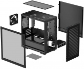 Корпус для ПК Deepcool CH370-BK mATX, USB3.0X1, USB-C Gen2X1, AudioX1, 3.5"X2, 2.5"X2+1,TG