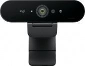 Камера Web Logitech BRIO черный 13Mpix (4096x2160) USB3.0 с микрофоном (960-001725)