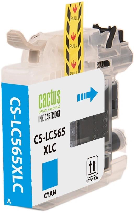 Картридж струйный Cactus CS-LC565XLC голубой (14.4мл) для Brother MFC-J2510 с чипом