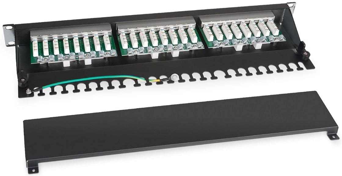 Патч-панель Cabeus PL-24-CAT.5E-SH-DUAL 19" 1U 24xRJ45 кат.5E FTP