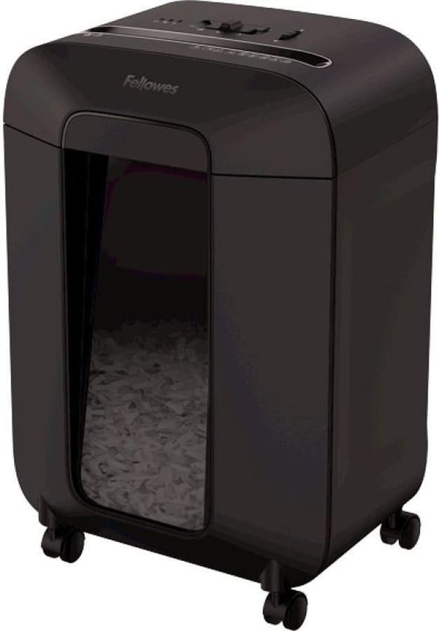 Шредер Fellowes PowerShred LX85 черный (секр.P-4) фрагменты 12лист. 19лтр. скрепки скобы пл.карты