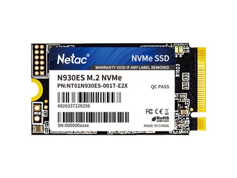 Твердотельный накопитель SSD Netac N930ES 512GB
PCIe 3 x2 M.2 2242 NVMe 3D NAND, R/W up to 1650/1500MB/s, IOPS(R4K) 180K/200K, TBW 300TB, 3y wty