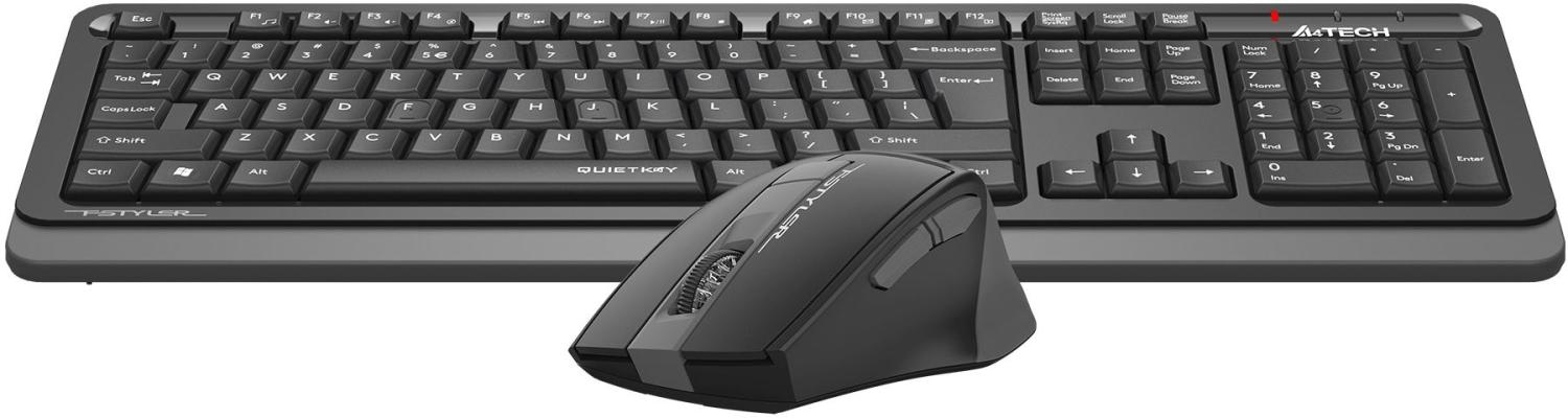 Клавиатура + мышь A4Tech Fstyler FGS1035Q клав:черный/серый мышь:черный/серый USB беспроводная Multimedia (FGS1035Q GREY)