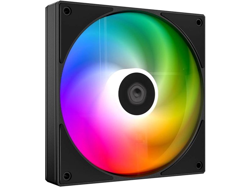 Вентилятор для корпуса ID-Cooling AS-140-ARGB-K ARGB 140х140x25 черный 4-pin 24.9дБ Ret