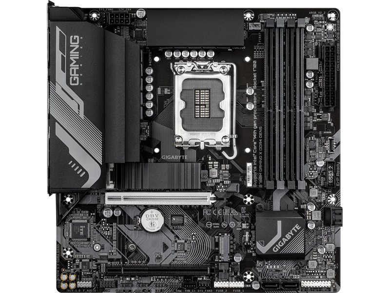 Материнская плата Gigabyte B760M GAMING X DDR4 GEN5 Soc-1700 Intel B760 4xDDR4 mATX AC`97 8ch(7.1) 2.5Gg RAID+HDMI+DP