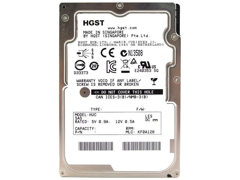 Жесткий диск/ HDD HGST SAS Server 300Gb 2.5'' Ultrastar 10K rpm 12Gb/s 128Mb 1 year warranty (replacement AL14SEB030N, ST300MM0048)