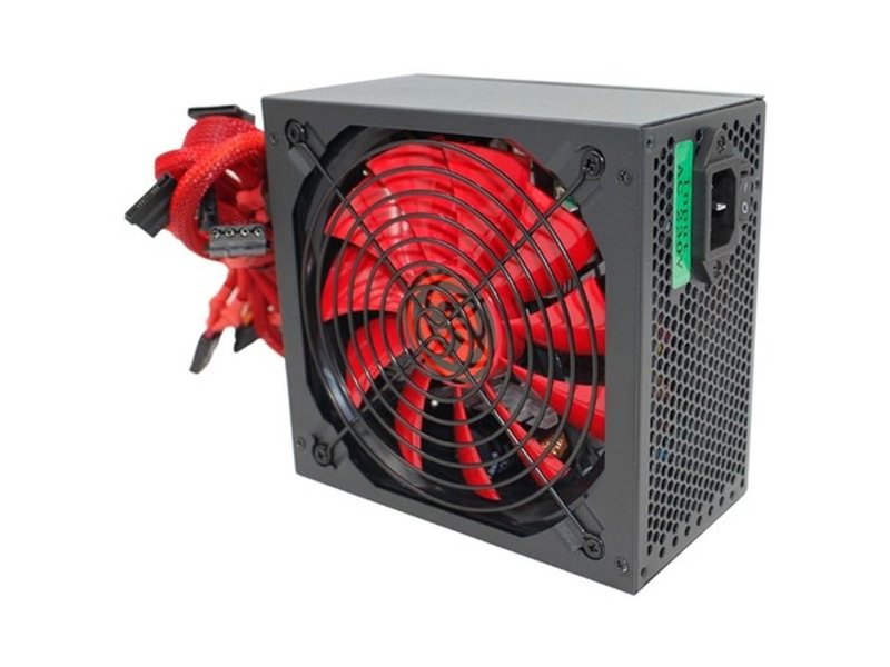 Ginzzu PC700 14CM(Red) 80+ black,APFC,24+4p,2 PCI-E(6+2), 7*SATA, 4*IDE,оплетка, кабель питания,цветная коробка