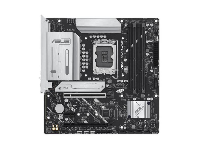 Материнская плата ASUS PRIME B860M-A WIFI, LGA1851, B860, 4*DDR5, 4*SATA, 2*M.2, 2*USB 3.2, 4*USB 2.0, Type-C, 2*PCIx16, 1*PCIx1, 2*DP+HDMI, mATX; 90MB1JY0-M0EAY0