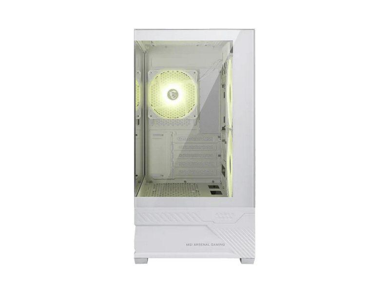Корпус для ПК MSI MAG PANO M110R WHITE , Micro-ATX, 1xUSB 3.2 Gen 1, 1xUSB 3.2 Gen2x2 Type-C, 2x140mm, ARGB Reverse Blade Fan, 1x120mm ARGB Fan, ARGB+PWM Control Board, TG