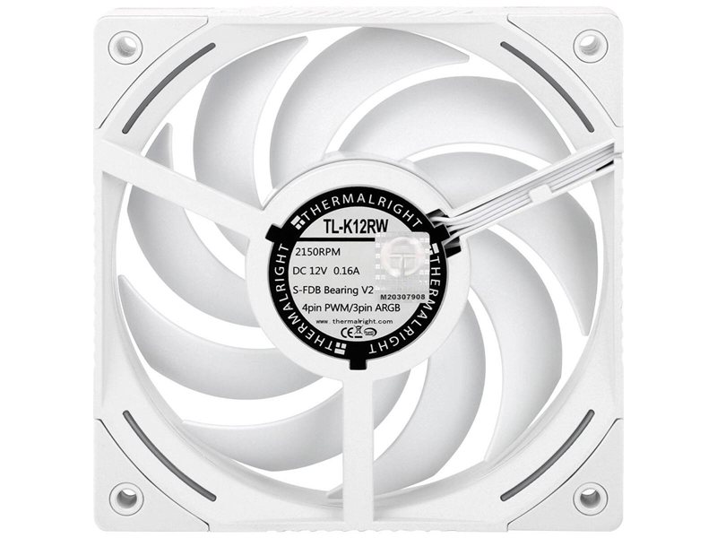 Thermalright Вентилятор TL-K12RW / Reverse / ARGB / 120mm PWM / TRTLK12RW
