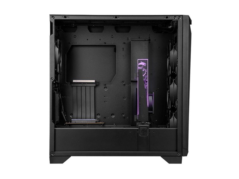 Корпус MSI MPG GUNGNIR 300P AIRFLOW 2xUSB 3.2 Gen 1, 1xUSB 3.2 Gen2 Type-C, 4x120mm PWM black Fan, 1x80mm Fan, 2x 6015 Fan, MPG PCI-E 4.0 X16 RISER CABLE, Tempered Glass Window