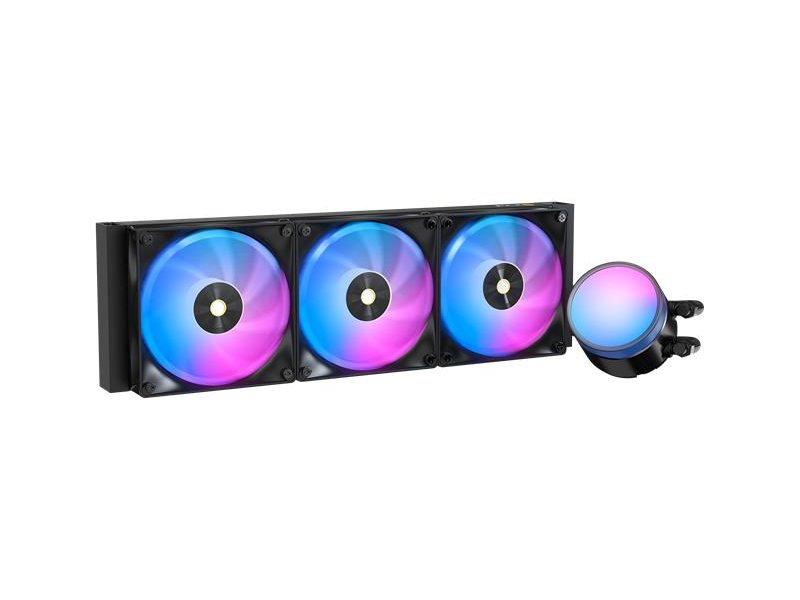 Система жидкостного охлаждения/ Water Cooling System Ocypus Delta L36 BK ARGB V2 (300W, 360mm, Black, ARGB, Fans: 3x120mm, 73CFM, 2000RPM/ Pump height 60mm, 27dBA, 2650RPM, Rad thickness 27mm/ S: 1851, 1700, 1200, 115X, AM5, AM4)