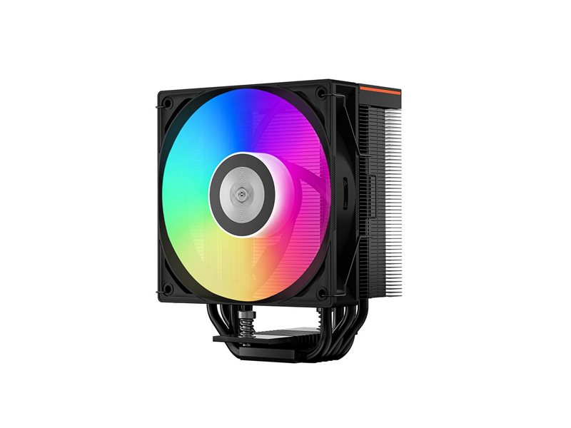 Кулер для процессора/ CPU Cooler PCCooler RT500 Digital ARGB BK (240W, 4-pin PWM, LED temp., 152mm, Al/Cu, 5x6mm, ARGB, 1x120mm, 73.32CFM, 34.9dBA, 2200RPM, S: 1851/1700/1200/115X, AM5/AM4, black)