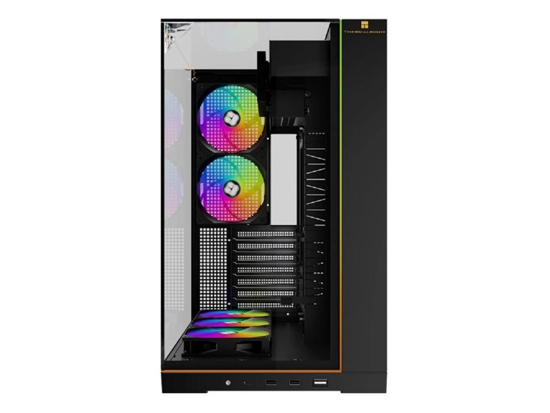 Thermalright Корпус TR-A70 Vision FAN5-C / Black / TG / 5x120mm ARGB PWM Fans / ARGB Strip / 9.16'' LCD screen / USB TYPE-C / ATX / TRA70VF5CB