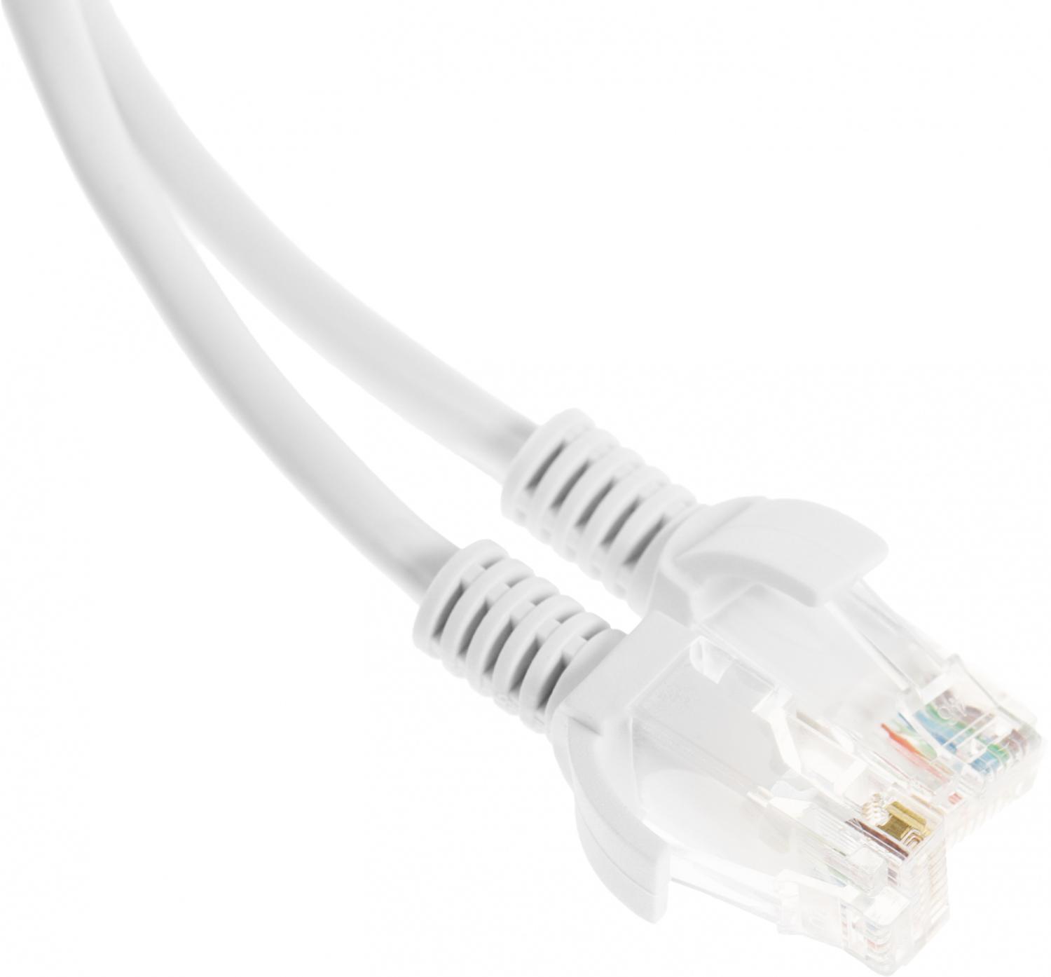 Патч-корд Premier 5-970 UTP 4 пары cat.5E solid CCA molded 1.5м белый RJ-45 (m)-RJ-45 (m) (5-970W 1.5)