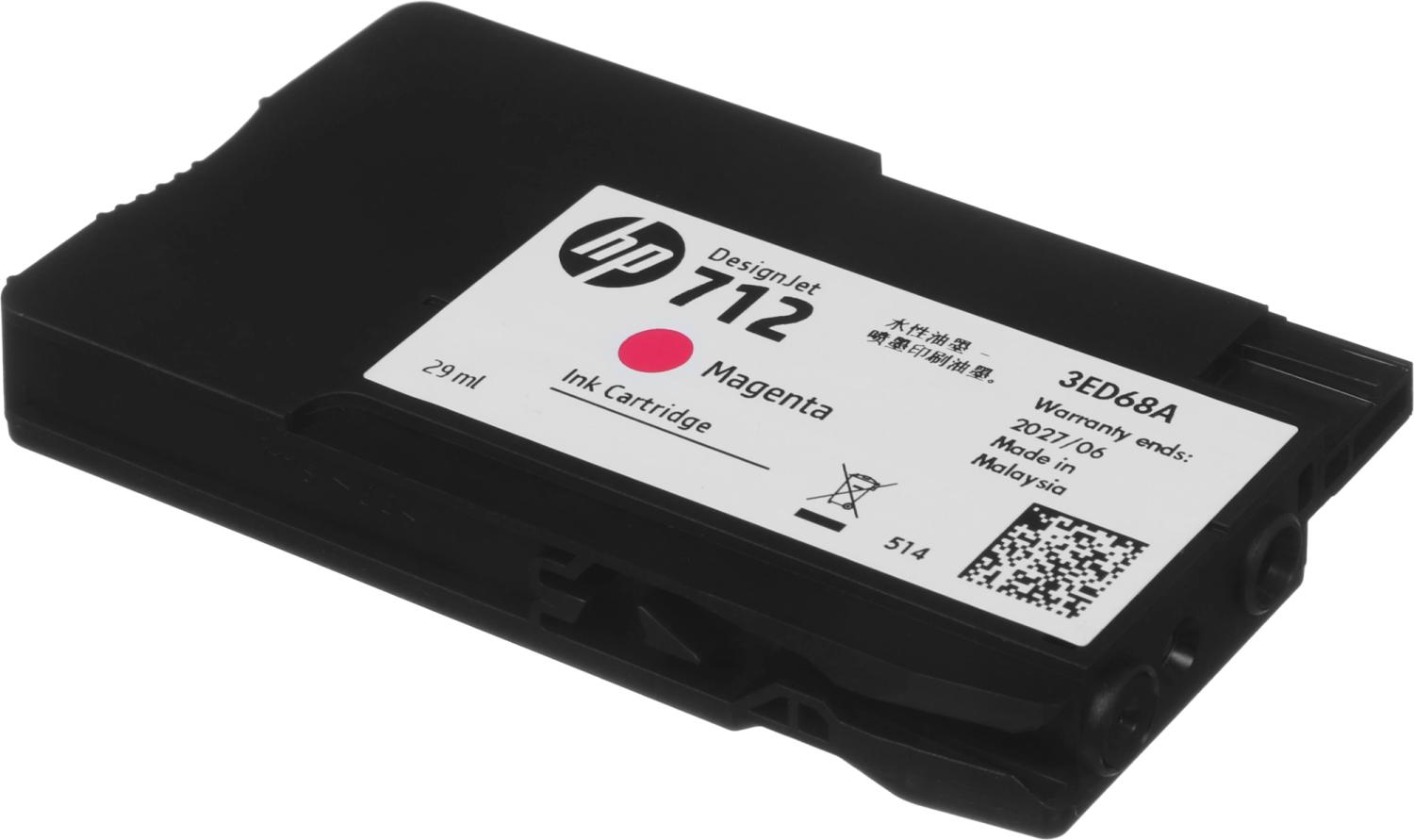 Картридж струйный HP 712 3ED78A пурпурный тройная упак. (29мл) для HP DJ Т230/630