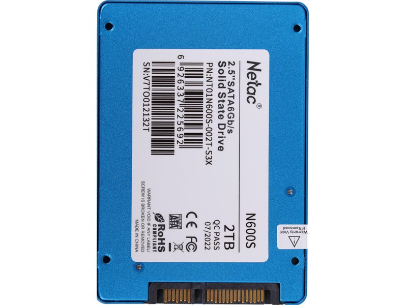 Накопитель SSD Netac SATA-III 2TB NT01N600S-002T-S3X N600S 2.5"