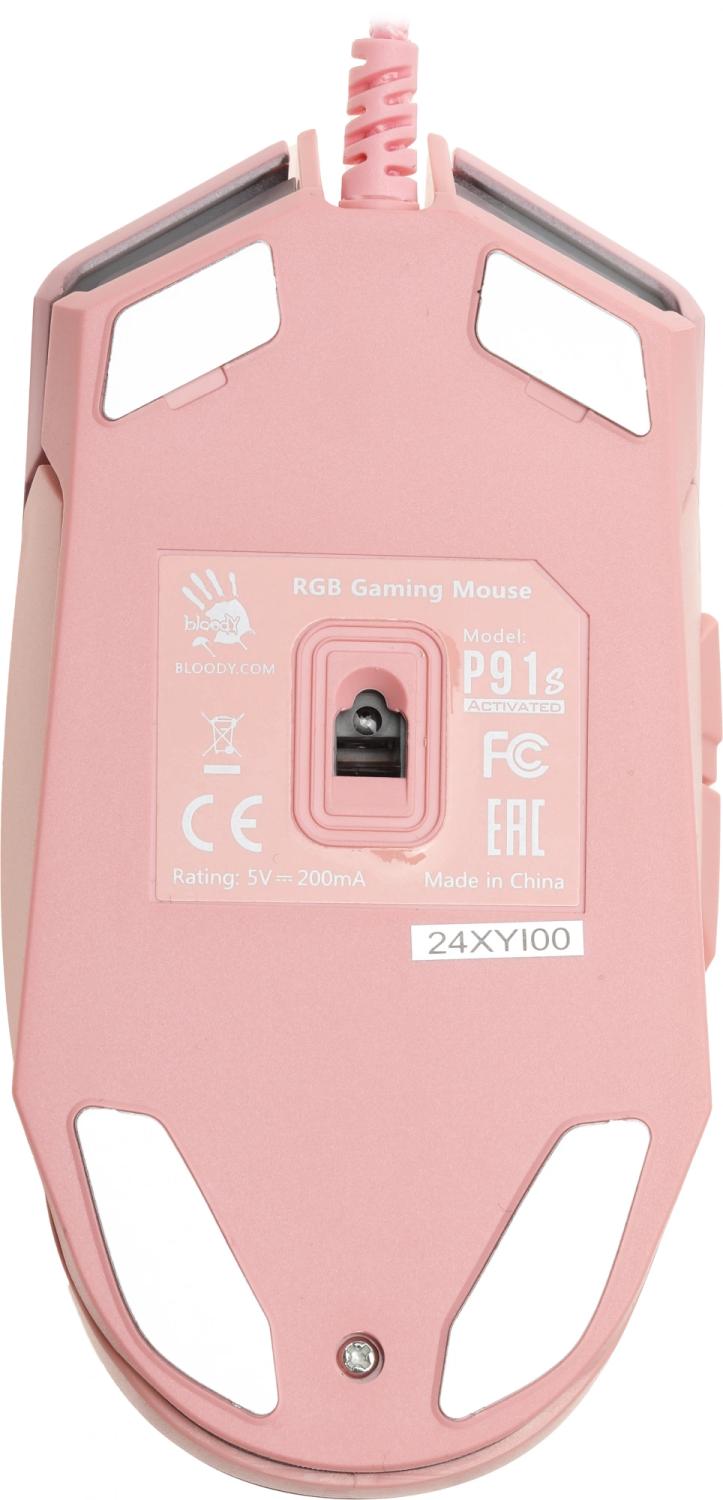 Мышь A4Tech Bloody P91s розовый оптическая 8000dpi USB 8but (P91S PINK ACTIVATED)