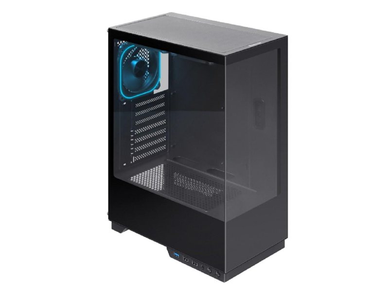 Корпус DEFENDER MIDITOWER HyperHub ATX Micro-ATX Mini-ITX W/O PSU 3х12см ARGB Fan USB3.0+2xUSB1.1+audio черный с окном 25132