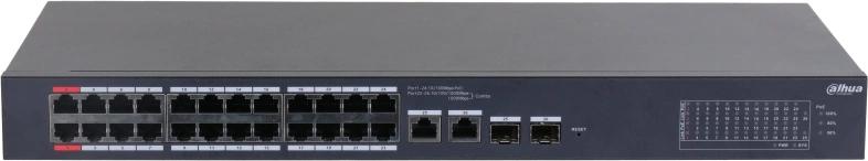 Коммутатор Dahua DH-CS4226-24ET-240 (L2) 24x100Мбит/с 2x1Гбит/с 2xКомбо(1000BASE-T/SFP) 240W управляемый