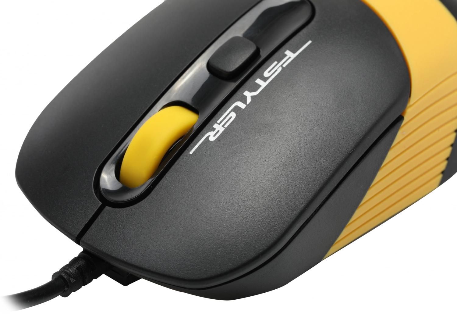 Клавиатура + мышь A4Tech Fstyler F1110 клав:черный/желтый мышь:черный/желтый USB Multimedia (F1110 BUMBLEBEE)