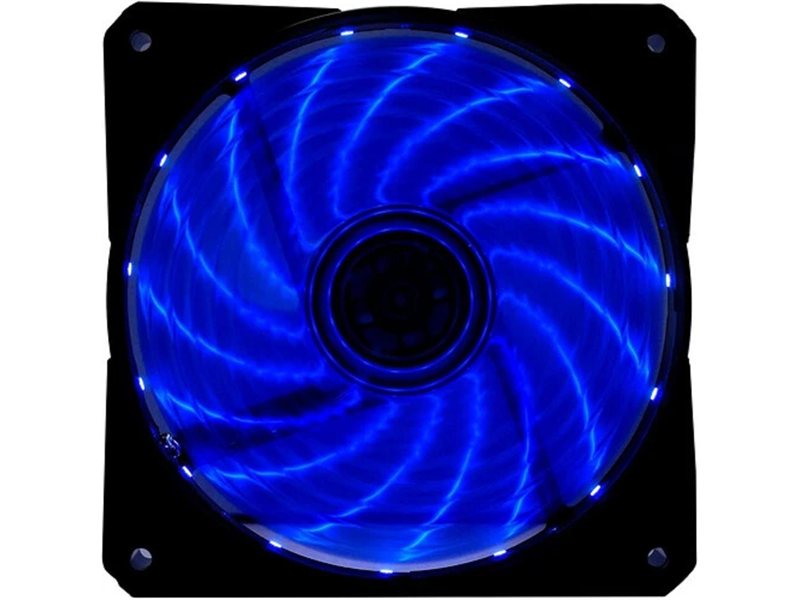 Вентилятор Digma DFAN-LED-BLUE RGB 120мм черный 3-pin 4-pin (Molex) Ret
