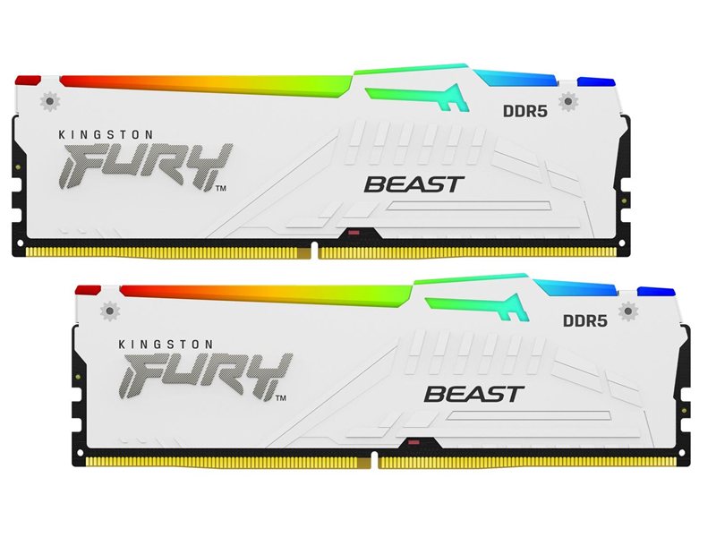 Память DDR5 2x32GB 5600MHz Kingston KF556C40BWAK2-64 Fury Beast RGB RTL Gaming PC5-44800 CL40 DIMM 288-pin 1.25В kit single rank с радиатором Ret
