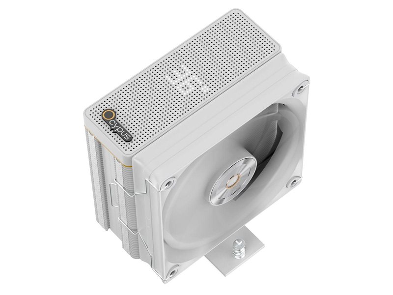 Кулер для процессора/ CPU Cooler Ocypus Iota A40 WH (220W, 4-pin PWM, LED temp., 156.7mm, Al/Cu, 4x6mm, 1x120mm, 77CFM, 29dBA, 2000RPM, S: 1851/1700/1200/115X, AM5/AM4, white)
