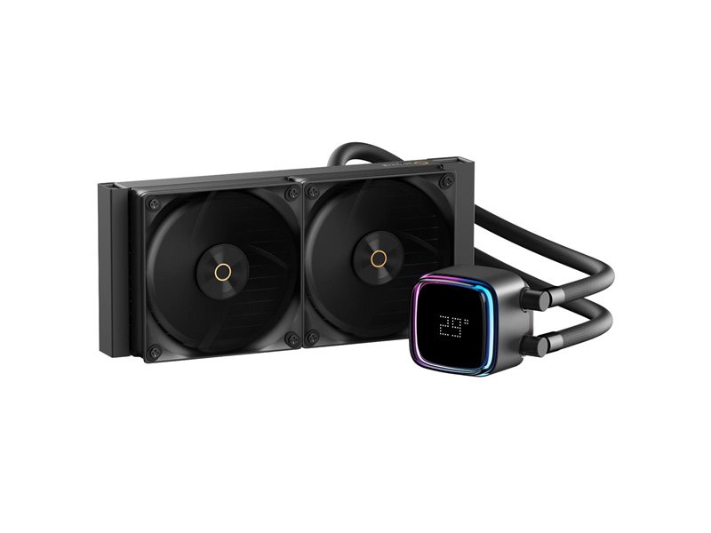 Система жидкостного охлаждения/ Water Cooling System Ocypus Iota L24 BK (280W, 240mm, LED temp, Black, ARGB Pump, Fans: 2x120mm, 77CFM, 2000RPM/ Pump height 65mm, 27dBA, 3100RPM, Rad thickness 27mm/ S: 1851, 1700, 1200, 115X, AM5, AM4)