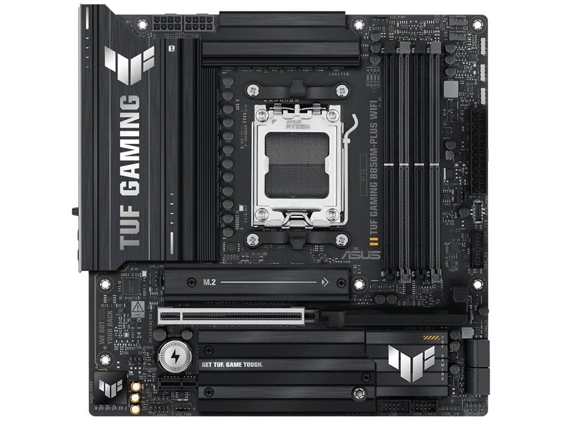 Материнская плата ASUS TUF GAMING B850M-PLUS WIFI AM5 mATX 4xDDR5 PCIEx16 PCIEx1 3xM.2 USB-C DP HDMI 2.5GLAN Wi-Fi 6Е
