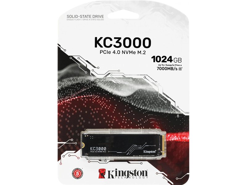 Накопитель SSD Kingston PCIe 4.0 x4 1TB SKC3000S/1024G KC3000 M.2 2280