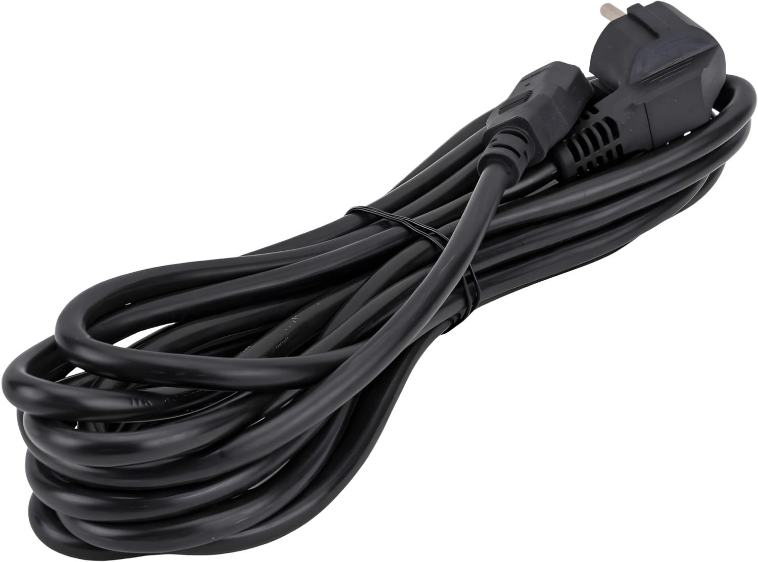 Шнур питания ITK PC-C13D-5M C13-Schuko проводник.:3x1.5мм2 5м 230В 10А (упак.:1шт) черный