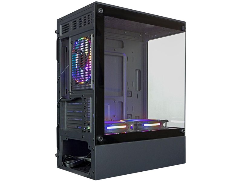 Ginzzu CL475 mATX FAN 3*12LC4 передняя панель Стекло