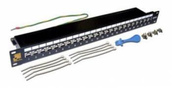 Патч-панель Lanmaster LAN-PPL24S6 19" 1U 24xRJ45 кат.6 FTP