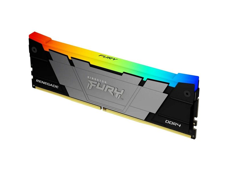 Модуль памяти Kingston 16GB DDR4 3200 FURY Renegade RGB Black XMP Non-ECC Unbuffered DIMM (Kit 2*8gb) 1RX8 16-18-18 1.35V 288-pin 8Gbit