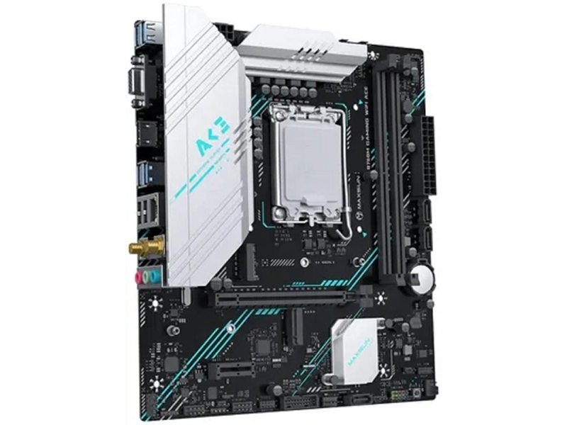 MAXSUN MS-B760M Gaming WIFI ACE (Socket 1700, mATX, 2*DDR5, VGA/HDMI, 3*SATA3, 2*M.2, 1xPCI-E x16 /1xPCI-E x4, 2*USB 2.0, 4*USB 3.2 GEN1, LAN 1*1G, Bluetooth, Wi-Fi 802.11ax, RTL)
