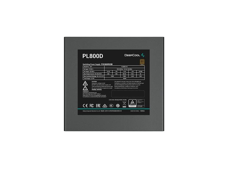 Блок питания Deepcool PL800D (ATX 3.0, 800W, PWM 120mm fan, Active PFC+DC to DC, 80+ BRONZE) RET (R-PL800D-FC0B-WDEU-V2)