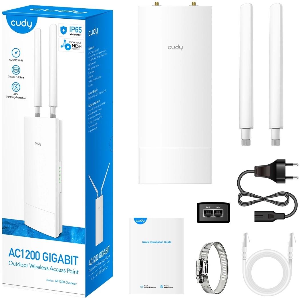 Точка доступа Cudy AP1300 Outdoor AC1200 10/100/1000BASE-TX белый