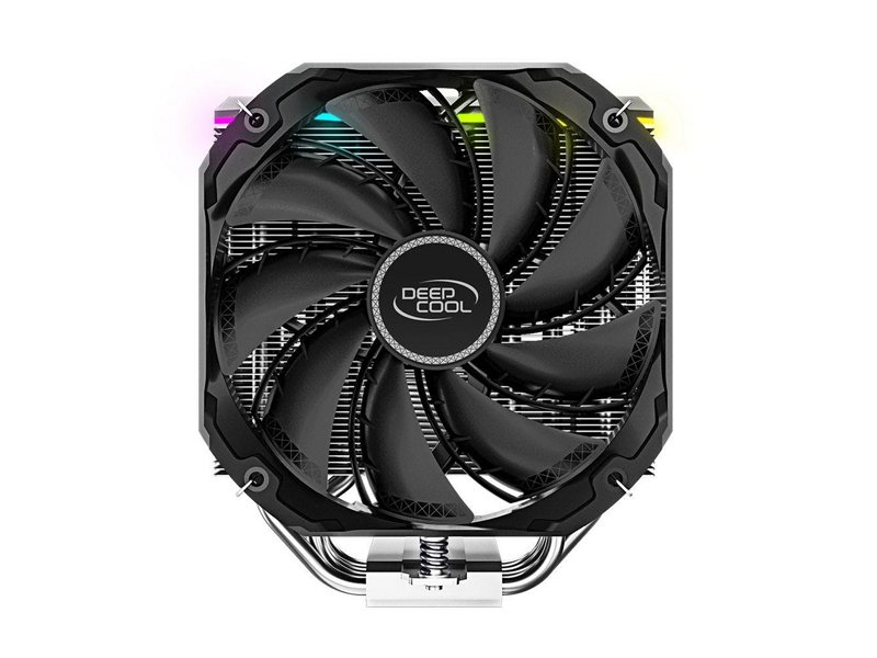 Вентилятор Deepcool AS500 PLUS RTL {6} (727071) (Height 164mm, 6mm x 5pcs, Fan 140mm*2, 500;1200RPM ±10%, < 29.2 dB(A), 4-pin PWM, TDP 220W, Screw, Socket AMD AM4, Intel LGA 2066/2011-v3/2011/1700/1200/115x) {8}