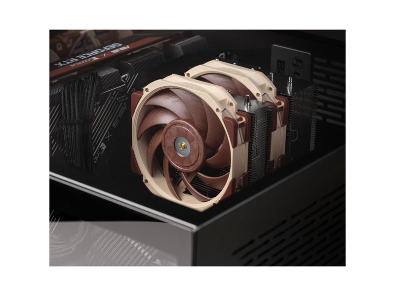 Кулер для корпуса/ Case Cooler Noctua NF-A12x25r PWM (120x120x25mm, 4-pin PWM, 60.1CFM, 22.6dBA, 2000RPM, Beige/Brown)