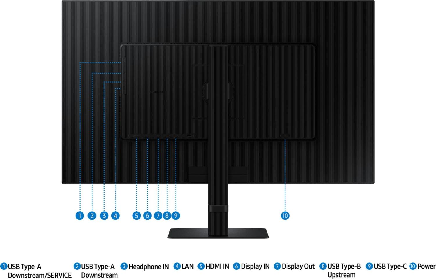 Монитор Samsung 32" ViewFinity S6 S32D604UAIXCI черный IPS LED 5ms 16:9 HDMI матовая HAS Piv 1000:1 350cd 178гр/178гр 2560x1440 100Hz DP 2K USB 7.2кг