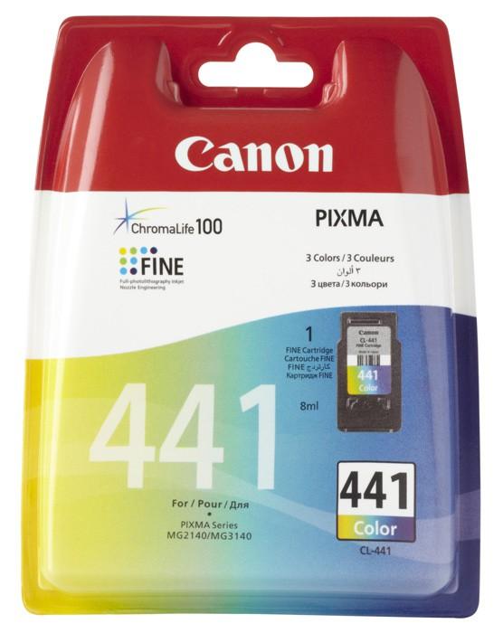 Картридж струйный Canon CL-441 5221B001 многоцветный печ.гол.в компл. для Canon MG2140/3140