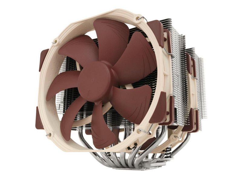 Кулер для процессора/ CPU Cooler Noctua NH-D15 (183W, 4-pin PWM, 165mm, Al/Cu, 6x6mm, 2x140mm, 82.43CFM, 24.6dBA, 1500RPM, S: 1851/1700/1200/115X, AM5/AM4, Beige/Brown)