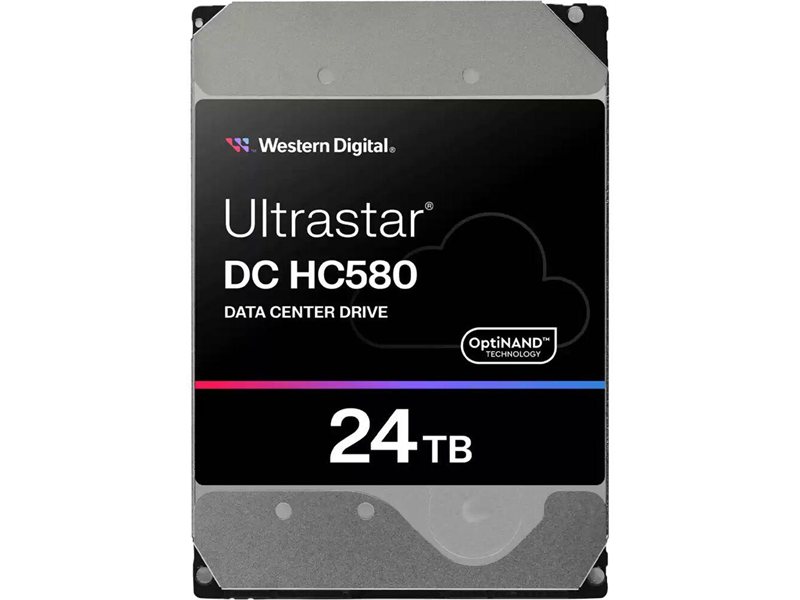 Жесткий диск серверный Серверный HDD Western Digital 3.5" 24TB WD Ultrastar DC HC580 WUH722422ALE6L4 SATA 6Gb/s, 7200rpm, 512MB, 512e/4Kn