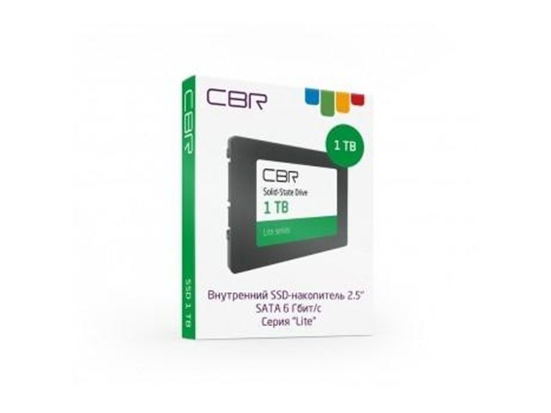 CBR SSD-001TB-2.5-LT22, Внутренний SSD-накопитель, серия "Lite", 1TB, 1024 GB, 2.5", SATA III 6 Gbit/s, SM2259XT, 3D TLC NAND, R/W speed up to 550/520 MB/s, TBW (TB) 500