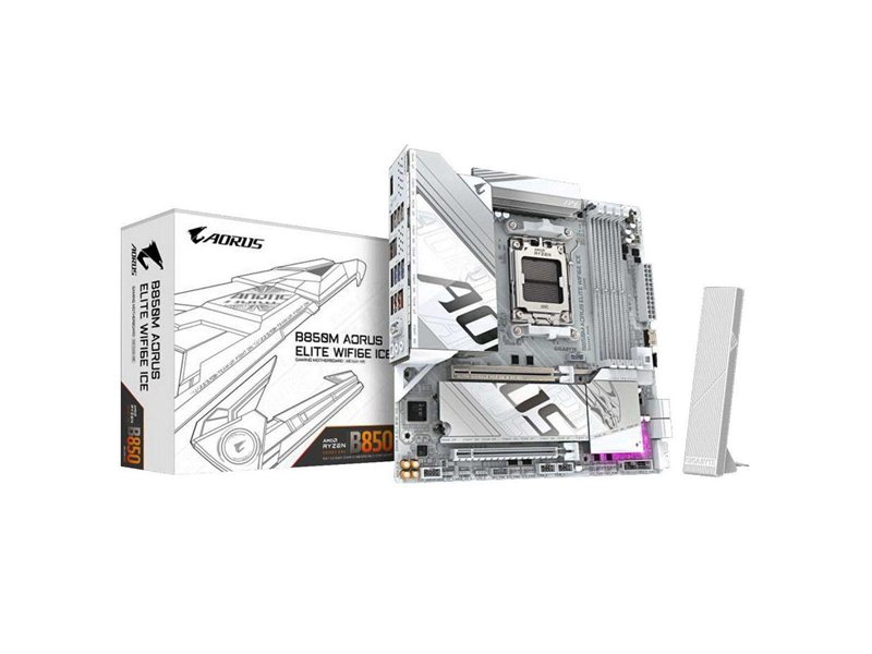 Материнская плата Gigabyte B850M AORUS ELITE WIFI6E ICE, RTL