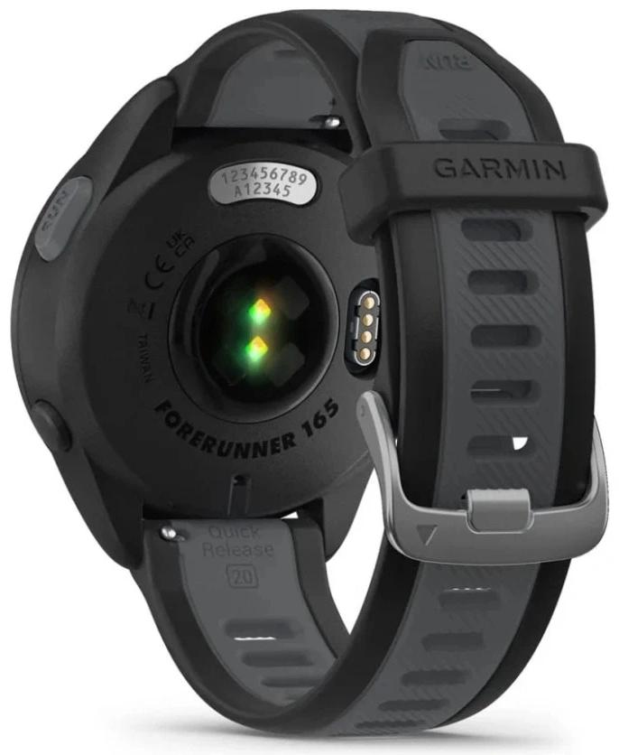 Смарт-часы Garmin Forerunner 165 30.4мм 1.2" AMOLED корп.черный рем.черный разм.брасл.:126-203мм (010-02863-20)